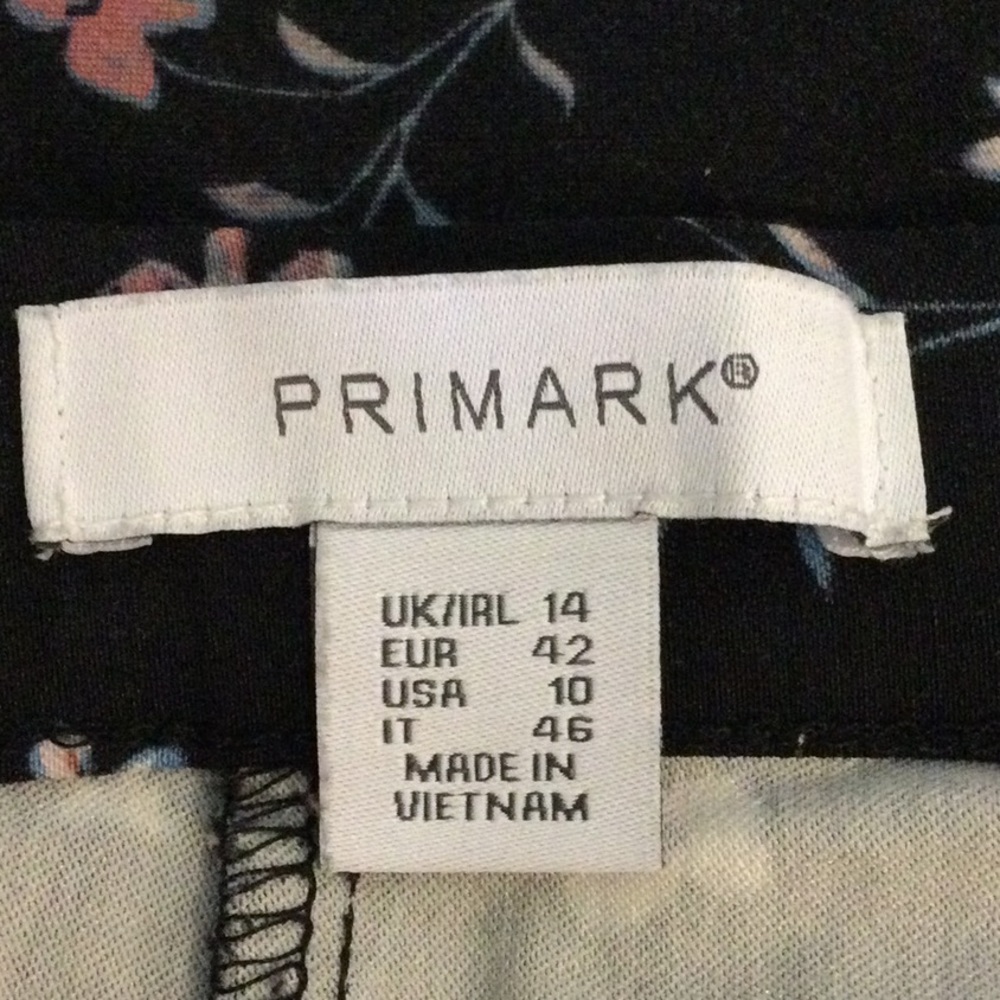 Primark Black Floral Skinny Pants - Picture 8 of 9